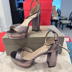 Allsaints Tia Metallic Platform Gunmetal EU 39 US 9 MSRP $199